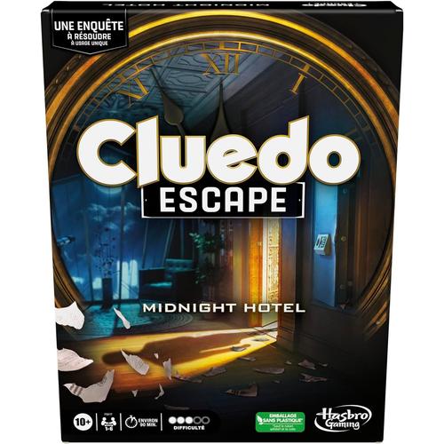 Midnight Hotel Midnight Hotel Cluedo Escape : Midnight Hotel, Jeu D'enquête Façon Escape Game À Usage Unique, 1 À 6 Joueurs, Jeu D'enquête