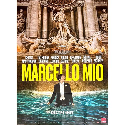 Marcello Mio - Affiche Originale De Cinéma - Format 120x160 Cm - Un Film De Christophe Honoré Avec Chiara Mastroianni, Catherine Deneuve, Fabrice Luchini, Nicole Garcia, Benjamin Biolay - Année 2024