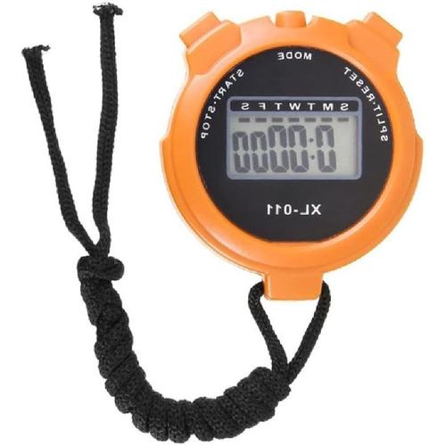 Orange Xl-011 Portable Portable Affichage Numérique Sport Chronomètre Fitness Minuterie Compteur Chronomètre Chronométrage Réveil Numérique Sport Chronomètre