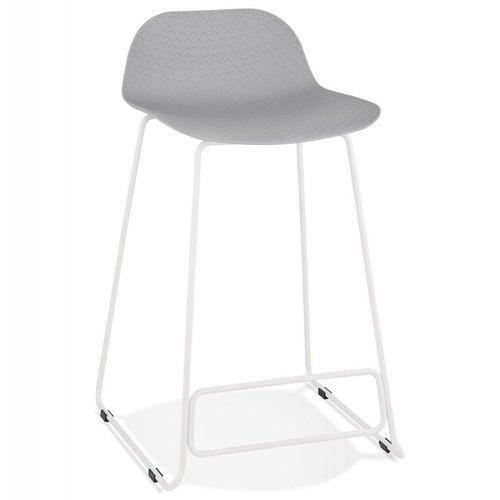 Tabouret De Bar "Blitz" 85cm Gris & Blanc