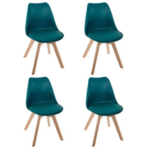 Lot De 4 Chaises Design "Baya" 81cm Bleu