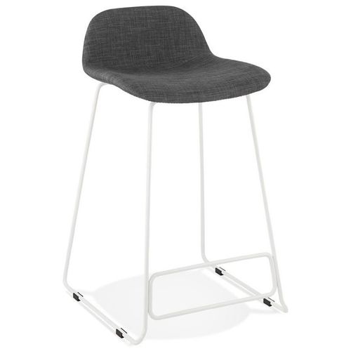 Paris Prix - Tabouret De Bar Design "Sochi" 85cm Gris Foncé & Blanc