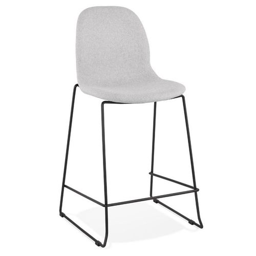 Paris Prix - Tabouret De Bar Design Tissu "Molie" 101cm Gris