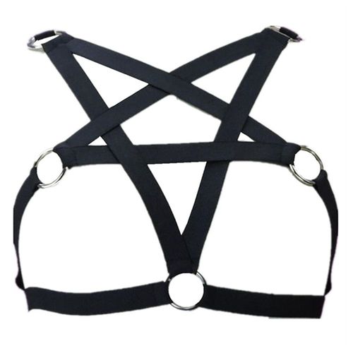 Expédié De Paris - Harnais De Corps Bretelle Femme Lingerie Cage Ceinture Punk Gothique Tissu Extensible Photographie Danse Festival Rave Taille Réglable
