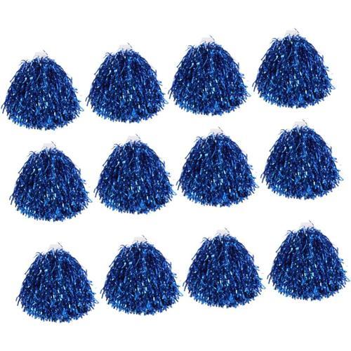 Bleu 1 Paire De Poms Sport Blueh Blueing Cendrier En Acier Inoxydable Paillettes Pom Football Capitaine Brassard Tenue De Cheerleading Décorations De Soirée Cinéma Pom Pom Pompon Flash