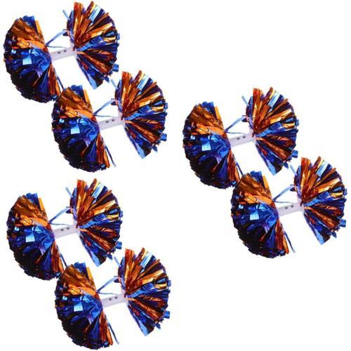 Multix3pcs 6 Pcs Boule De Fleur De Cheerleading Pompons À Paillettes Pompons De Cheerleading Pompons Compacts Pompons De Joie Pour La Danse Pompons Pompons D'encouragement En Vrac