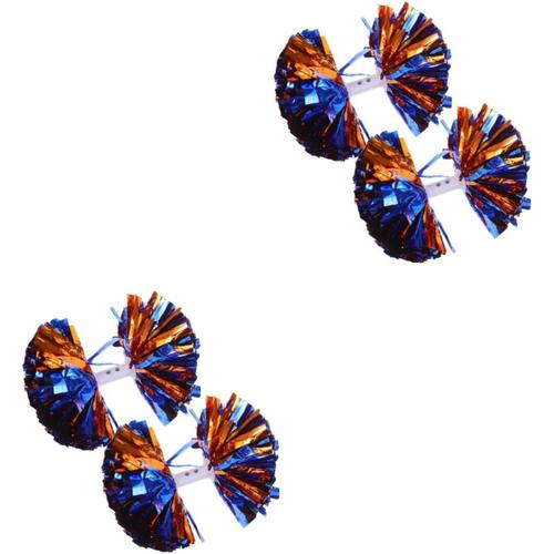 Multix2pcs 4 Pièces Accessoire De Performance De Boule De Fleur De Cheerleading Pompon D'encouragement Délicat Pompons De Joie Pour La Danse Décor De Performance Pompons De Cheerleading