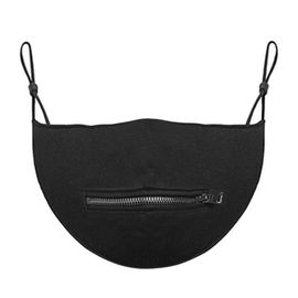 Envoie De France Masque Polyester Fine Zip Goth Punk Rock Gothique Noir Cache Bouche Nez Contre Poussière Protection Mixte