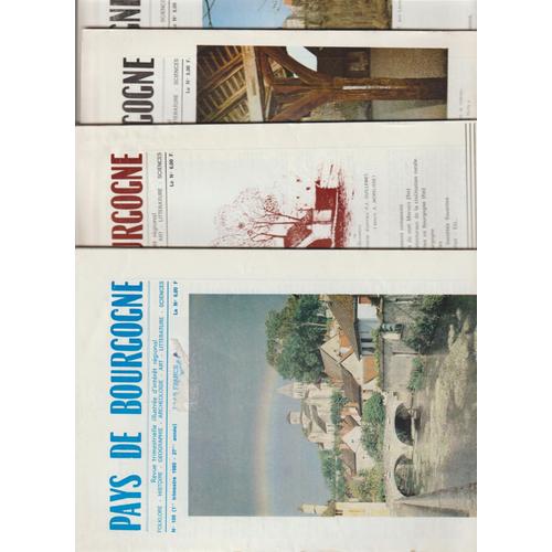 4 Revues "Pays De Bourgogne"..N° 109-110-111-112. Année 1980