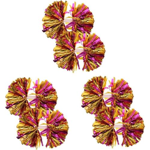 Multix3pcs 6 Pcs Boules De Cheerleading Accessoires D'encouragement Pompon D'encouragement Délicat Pompons D'encouragement Pompons Compacts Accessoire De Costume De Joie Pompons En Vrac