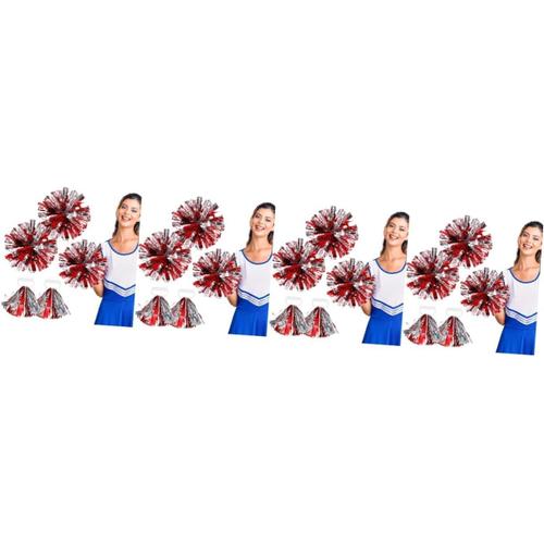 Multix4pcs 16 Pièces Boule De Fleur De Cheerleading Pompons De Pom-Pom Girl Cadeaux D'événements Sportifs Pompons De Joie Pompons De Joie Pompons Pour Le Sport Pompons De Pom-Pom Girl Pom