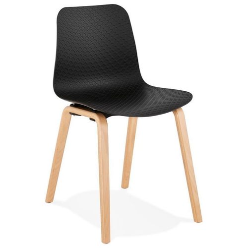 Paris Prix - Chaise Design "Sparkling" 81cm Noir & Naturel
