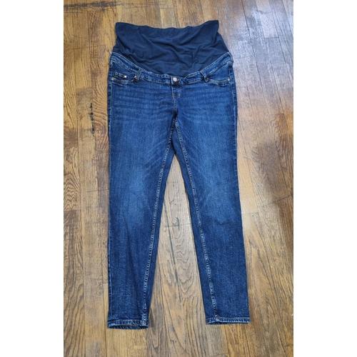 Pantalon Jean De Grossesse Bleu Skinny H&m Mama Taille Xl 42