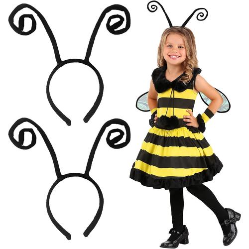 Lot de 2 bandeaux d'antenne papillon pour costume de cheveux, bandeau papillon, bandeau d'abeille, bandeau d'antenne d'abeille, bandeau d'antenne, pour fêtes d'Halloween