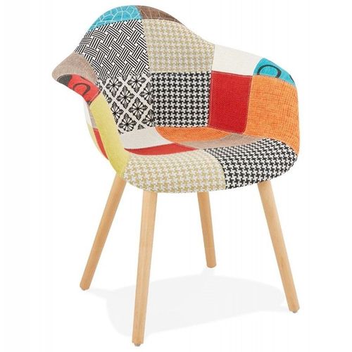 Paris Prix - Fauteuil Patchwork "Méli-Mélo" 80cm Multicolore