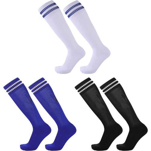 4 Paires Chaussettes De Football Pour Enfants Neutre, Chaussettes De Sport Chaussettes D'entraînement Pour Garçons Et Filles De 5 À 12 Ans Pour Entraînement Au Football, Course, Sport