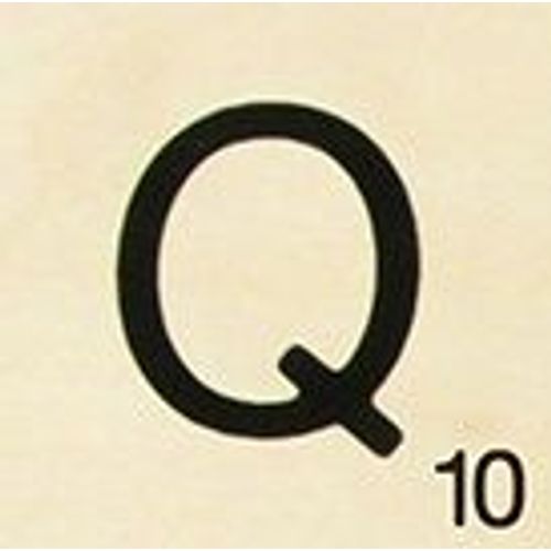 Grande Lettre En Bois Façon Scrabble 10 Cm Lettre Q