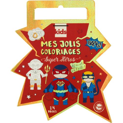 Carnet De Coloriage Enfant Avec Foil 24 Pages Super Héros - Megacrea Diy