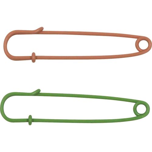 Epingle À Nourrice Corail Et Vert 5,5 Cm 2 Pièces
