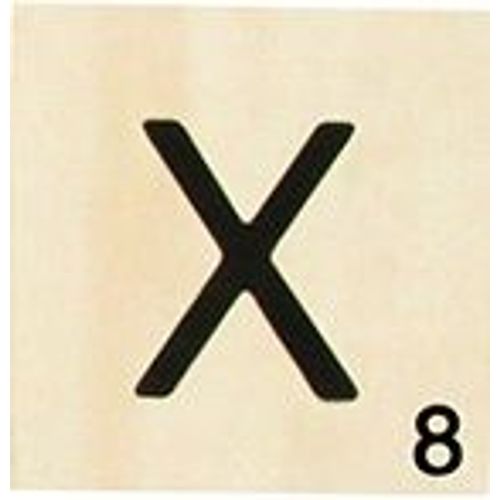 Grande Lettre En Bois Façon Scrabble 10 Cm Lettre X