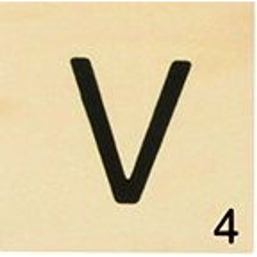 Grande Lettre En Bois Façon Scrabble 10 Cm Lettre V
