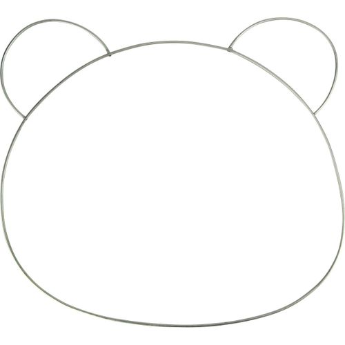 Support Déco Tête D'ours En Métal Argenté 17 Cm