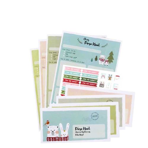 Lettre Au Père Noël Avec Enveloppe À Personnaliser 4 Pièces