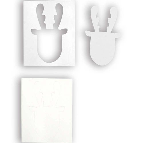 Carte Double Shaker Renne Carte À Paillette 14cm