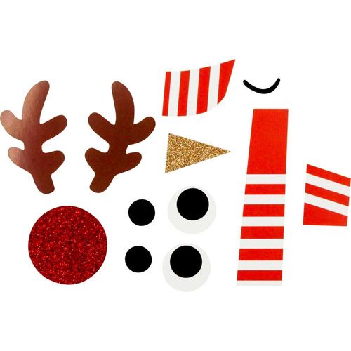 Sac Cadeau De Noël En Kraft À Décorer Avec Accessoires 17,9 Cm 4 Pièces