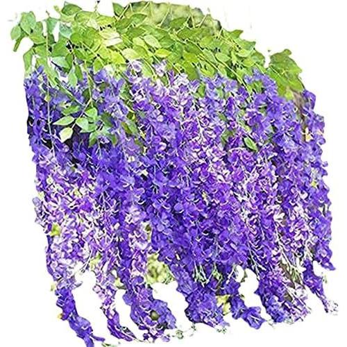 16 PièCes Guirlande de Fleurs de Artificielle Guirlande de Fleurs Artificielles de pour DéCorations de Mariage Jardin (Violet)