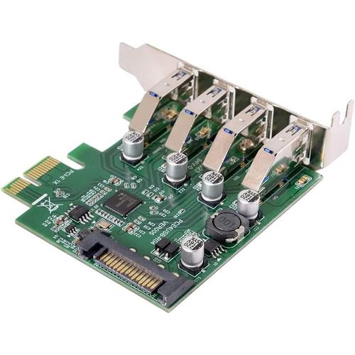 Adaptateur de Carte D'Extension PCI Express à Profil Bas 4 Ports PCI-E vers USB 3.0 HUB 5Gbps SystèMes D'Exploitation USB1.1/2.0/3.0