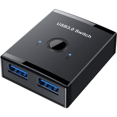 Commutateur USB KVM USB HUB 3.0 SéLecteur SéLecteur Commutateur KVM pour PC Clavier Souris Imprimante 1 PièCe SéRie Partageant 2 PéRiphéRiques Commutateur USB