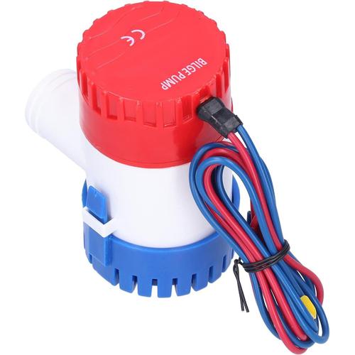 Pompe de Cale Bilgenpumpe 12V Abs Pompe de Cale DC Interrupteur Semi-automatique Petite Pompe électrique Submersible pour Vidange Fournir de l'alimentation 12V/24V