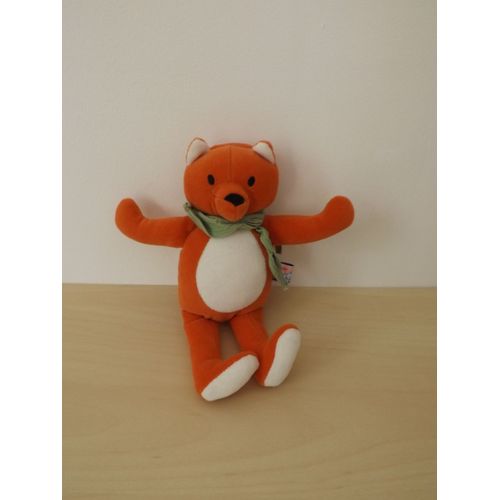 Doudou Renard Orange Sucre D'orge
