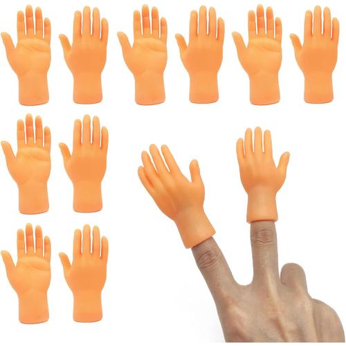 10 Pcs Tiny Hands Mini Main Gauche Main Droite Petite Main Petits Doigts Marionnettes À Doigts Mini Doigt Pour Les Jeux, Les Fêtes, L'interaction Avec Les Animaux De Compagnie