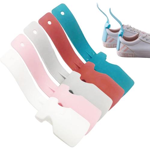 Lot De 5 Chaussures Paresseuses Portables En Plastique Pour Soulever Des Chaussettes,Pied Corne À Chaussures Plastique Aide Chaussures Paresseux Unisexe,Hommes Femmes Personnes