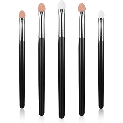 Ensemble De 5 Pinceaux De Maquillage Ombre À Paupières Portable Réutilisable Ombre À Paupières Applicateur Brush Set Lavable Double Face Doux Éponge Ombre À Paupières Brosse De Maquillage 