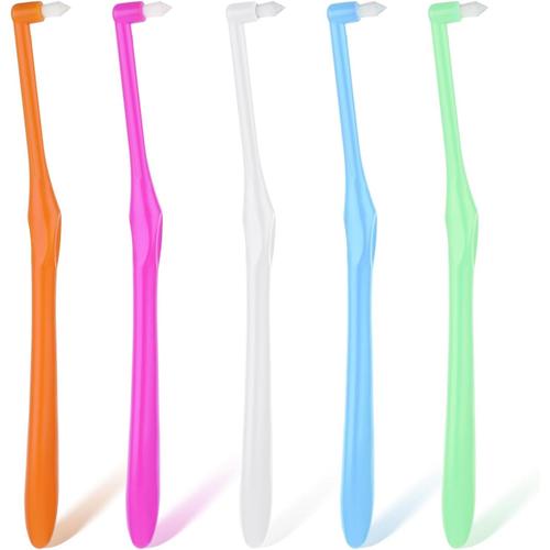 Lot De 5 Brosses À Dents Inter-Dentaires Compactes Pour Appareils Orthodontiques, Ponts, Nettoyage Des Détails De Ligne