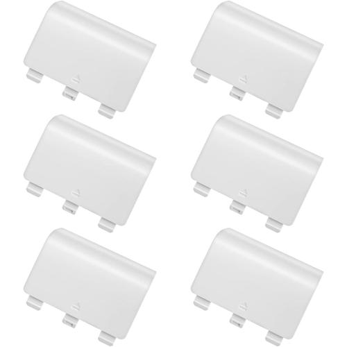 Lot De 6 Coques De Protection Pour Batterie De Rechange Compatibles Avec Console Xbox Series X S - Accessoires De Console En Plastique Blanc