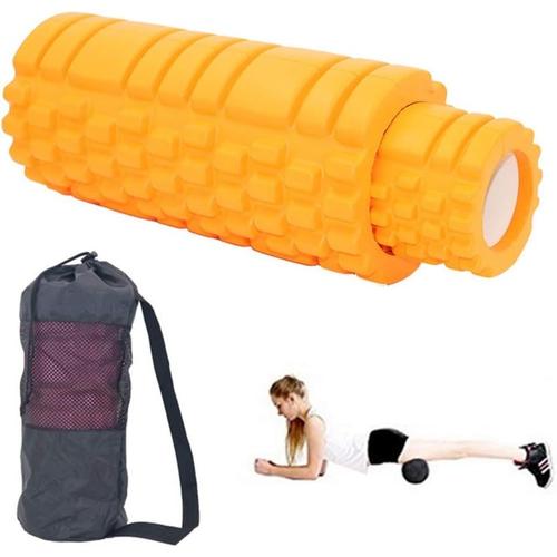 Foam Roller Rouleau Massage Muscle Rouleau Baton De Massage Rouleau De Massage Baton Long Rouleau En Mousse Exercice Rouleau Rouleau En Mousse Orange,33cm