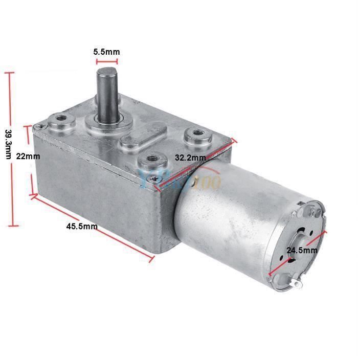 DT01437-DC 12V 3RPM Moteur Motoréducteur Réducteur Engrenage