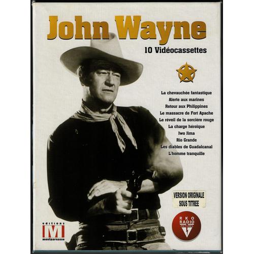 Coffret De 10 Vidéo-Cassettes Vhs - John Wayne 10 Titres 1939/1952 - Ed. Montparnasse 2001