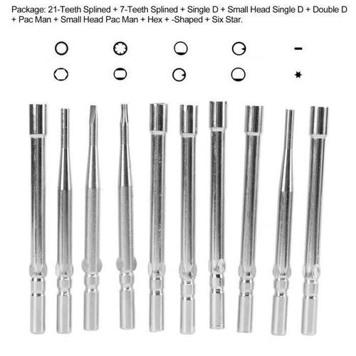 Paquet : 21 Dents Cannelées 7 Dents Cannelées Simple D Petite Tête Simple D Double D Pac Man Petite Tête Pac Man Hex,Ok08111