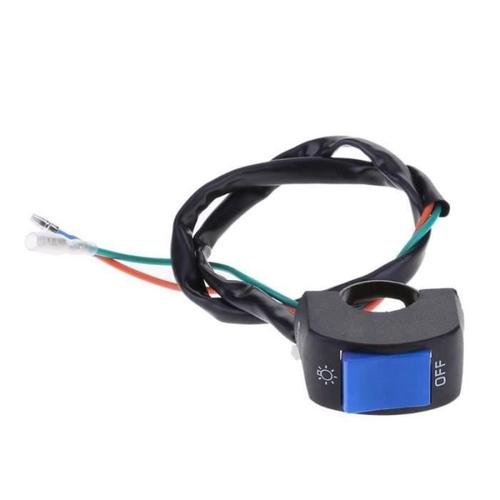 Cosmos-Commutateur12v 7-8in Moto Guidon On-Off Connecteur Bouton Poussoir Interrupteur Pour Phare Led Antibrouillard Moto - Type Bl