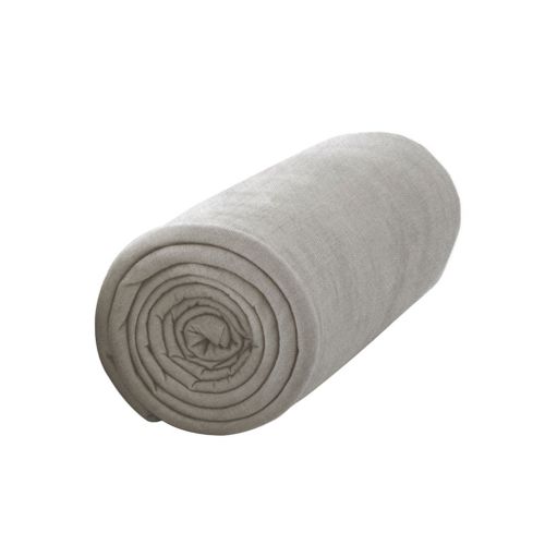 Drap Housse 100% Coton 57 Fils Coloris Mastic 140x190