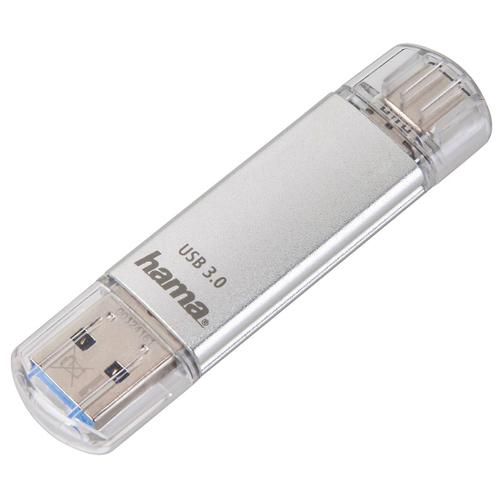 Clé USB "C-Laeta", USB-C USB 3.1/USB 3.0, 256 GB, 70 MB/s, argent