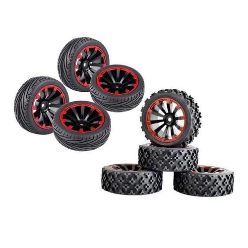 Persist-8x 75mm Jantes Pneus Pour Wltoys Bigfoot Off Road Car Monster Trucks Diy