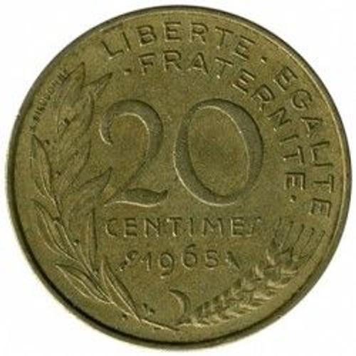 Pièce De 20 Centimes, Type Lagriffoul De Dieudonné, Année 1965