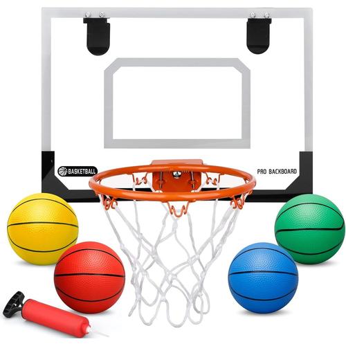 Classique Mini Panier De Basket-Ball D'intérieur - Petites Balles Au-Dessus De La Porte - Kit De Jeu Pour Porte Et Support Mural