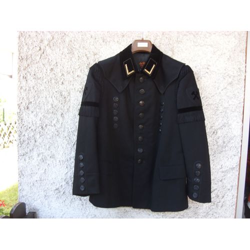 Ancienne Veste D'uniforme De Porion Mineur Allemand De Sarre